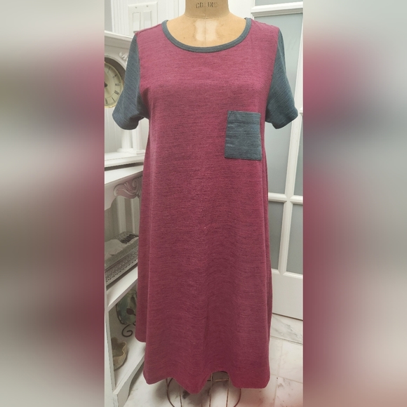 Lula Roe Two Tone Midi Dress EUC - Picture 2 of 9